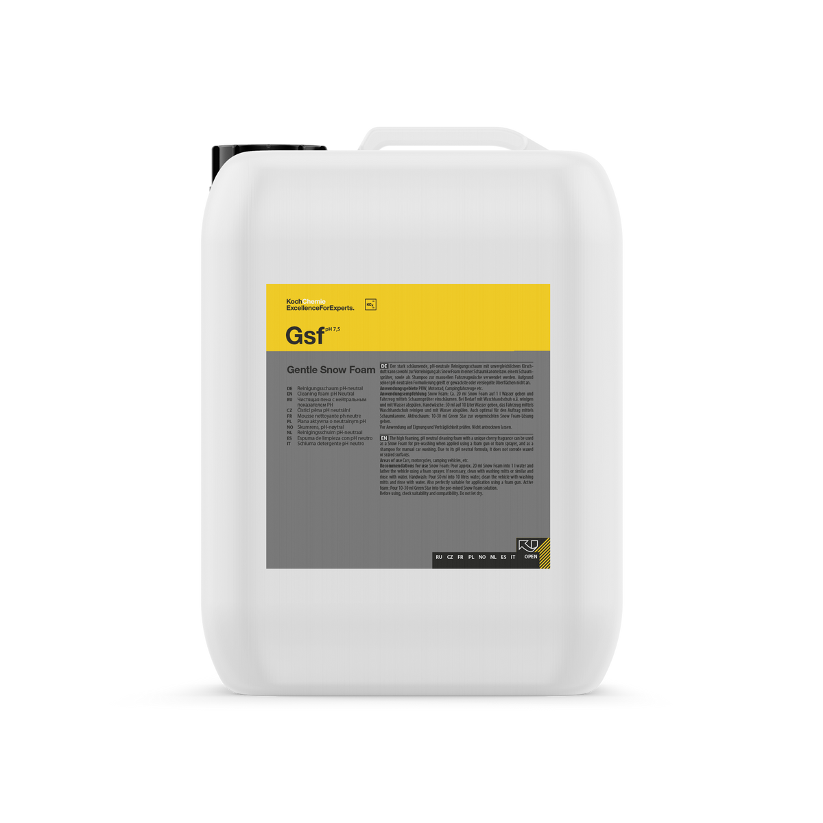 pH neutralios putos ir šampūnas Koch Chemie Gentle Snow Foam (GSF)